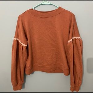 cute top with beaded flare sleeve